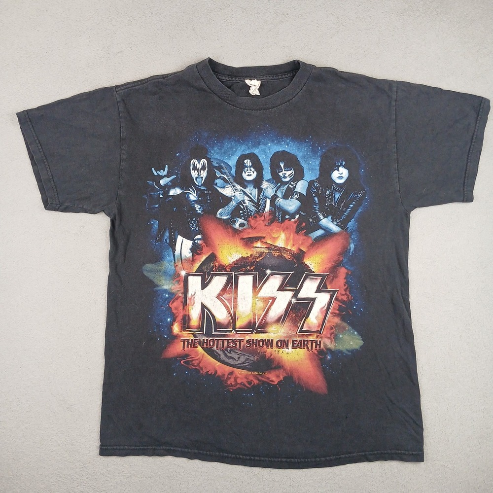 KISS Graphic T-Shirt Mens Large Black North American Tour 2011 Rock‎ Band Tee